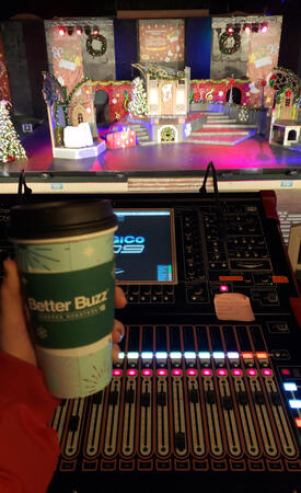 Audio operator for winter show at SeaWorld